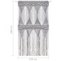 vidaXL Makramee Vorhang Anthrazit 140x240 cm Baumwolle vidaXL Makramee Vorhang Anthrazit 140x240 cm Baumwolle