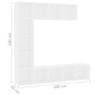 vidaXL 3-tlg. Bücher-/TV-Schrank Set Weiß 180×30×180 cm vidaXL 3-tlg. Bücher-/TV-Schrank Set Weiß 180×30×180 cm
