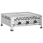 vidXL Gastro-Gasgrill 3 Flammen Edelstahl Silbern