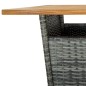 vidaXL 3-tlg. Gartenbar-Set mit Kissen Poly Rattan Grau vidaXL 3-tlg. Gartenbar-Set mit Kissen Poly Rattan Grau