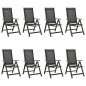 vidaXL 9-tlg. Garten-Essgruppe Aluminium Anthrazit vidaXL 9-tlg. Garten-Essgruppe Aluminium Anthrazit
