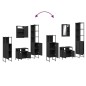 vidaXL 4-tlg. Badmöbel-Set Schwarz Holzwerkstoff vidaXL 4-tlg. Badmöbel-Set Schwarz Holzwerkstoff