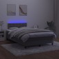 vidaXL Boxspringbett mit Matratze & LED Dunkelgrau 120x190 cm Samt vidaXL Boxspringbett mit Matratze & LED Dunkelgrau 120x190 cm Samt