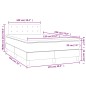 vidaXL Boxspringbett mit Matratze & LED Dunkelgrau 120x190 cm Samt vidaXL Boxspringbett mit Matratze & LED Dunkelgrau 120x190 cm Samt