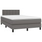 vidaXL Boxspringbett mit Matratze Grau 120x190 cm Kunstleder vidaXL Boxspringbett mit Matratze Grau 120x190 cm Kunstleder
