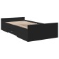 vidaXL Bettgestell mit Schubladen Schwarz 100x200 cm Holzwerkstoff vidaXL Bettgestell mit Schubladen Schwarz 100x200 cm Holzwerkstoff
