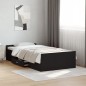 vidaXL Bettgestell mit Schubladen Schwarz 100x200 cm Holzwerkstoff vidaXL Bettgestell mit Schubladen Schwarz 100x200 cm Holzwerkstoff