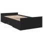 vidaXL Bettgestell mit Schubladen Schwarz 100x200 cm Holzwerkstoff vidaXL Bettgestell mit Schubladen Schwarz 100x200 cm Holzwerkstoff