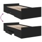 vidaXL Bettgestell mit Schubladen Schwarz 100x200 cm Holzwerkstoff vidaXL Bettgestell mit Schubladen Schwarz 100x200 cm Holzwerkstoff