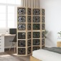 vidaXL 4-tlg. Raumteiler Braun und Schwarz Massivholz Paulownia vidaXL 4-tlg. Raumteiler Braun und Schwarz Massivholz Paulownia