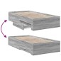 vidaXL Bettgestell mit Schubladen Grau Sonoma 75x190 cm Holzwerkstoff vidaXL Bettgestell mit Schubladen Grau Sonoma 75x190 cm Holzwerkstoff