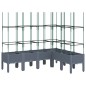 vidaXL Pflanzkübel mit Rankgitter Grau 160x120x142,5 cm PP vidaXL Pflanzkübel mit Rankgitter Grau 160x120x142,5 cm PP