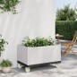 vidaXL Pflanzkasten mit Rollen Weiß 80x50x54 cm PP vidaXL Pflanzkasten mit Rollen Weiß 80x50x54 cm PP