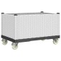 vidaXL Pflanzkasten mit Rollen Weiß 80x50x54 cm PP vidaXL Pflanzkasten mit Rollen Weiß 80x50x54 cm PP