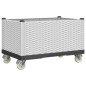vidaXL Pflanzkasten mit Rollen Weiß 80x50x54 cm PP vidaXL Pflanzkasten mit Rollen Weiß 80x50x54 cm PP