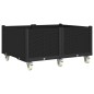 vidaXL Pflanzkasten mit Rollen Schwarz 100x80x54 cm PP vidaXL Pflanzkasten mit Rollen Schwarz 100x80x54 cm PP