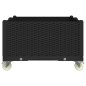 vidaXL Pflanzkasten mit Rollen Schwarz 100x80x54 cm PP vidaXL Pflanzkasten mit Rollen Schwarz 100x80x54 cm PP