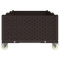 vidaXL Pflanzkasten mit Rollen Braun 150x80x54 cm PP vidaXL Pflanzkasten mit Rollen Braun 150x80x54 cm PP