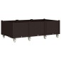 vidaXL Pflanzkasten mit Rollen Braun 150x80x54 cm PP vidaXL Pflanzkasten mit Rollen Braun 150x80x54 cm PP