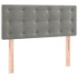 vidaXL Boxspringbett mit Matratze Hellgrau 120x190 cm Samt