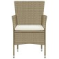 7-tlg. Garten-Essgruppe Poly Rattan Beige 7-tlg. Garten-Essgruppe Poly Rattan Beige