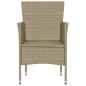 7-tlg. Garten-Essgruppe Poly Rattan Beige 7-tlg. Garten-Essgruppe Poly Rattan Beige