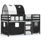 vidaXL Kinderhochbett mit Tunnel Weiß & Schwarz 90x200 cm Kiefernholz vidaXL Kinderhochbett mit Tunnel Weiß & Schwarz 90x200 cm Kiefernholz