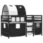 vidaXL Kinderhochbett mit Tunnel Weiß & Schwarz 90x190 cm Kiefernholz vidaXL Kinderhochbett mit Tunnel Weiß & Schwarz 90x190 cm Kiefernholz