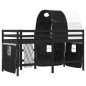 vidaXL Kinderhochbett mit Tunnel Weiß & Schwarz 90x190 cm Kiefernholz vidaXL Kinderhochbett mit Tunnel Weiß & Schwarz 90x190 cm Kiefernholz