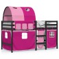 vidaXL Kinderhochbett mit Tunnel Rosa 90x200 cm Massivholz Kiefer vidaXL Kinderhochbett mit Tunnel Rosa 90x200 cm Massivholz Kiefer