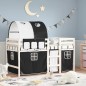 vidaXL Kinderhochbett mit Tunnel Weiß & Schwarz 80x200 cm Kiefernholz vidaXL Kinderhochbett mit Tunnel Weiß & Schwarz 80x200 cm Kiefernholz