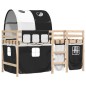 vidaXL Kinderhochbett mit Tunnel Weiß & Schwarz 90x200 cm Kiefernholz vidaXL Kinderhochbett mit Tunnel Weiß & Schwarz 90x200 cm Kiefernholz