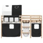 vidaXL Kinderhochbett mit Tunnel Weiß & Schwarz 90x200 cm Kiefernholz vidaXL Kinderhochbett mit Tunnel Weiß & Schwarz 90x200 cm Kiefernholz