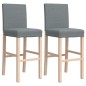 vidaXL Barstühle 2 Stk. Massivholz Gummibaum und Stoff vidaXL Barstühle 2 Stk. Massivholz Gummibaum und Stoff