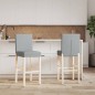 vidaXL Barstühle 2 Stk. Massivholz Gummibaum und Stoff vidaXL Barstühle 2 Stk. Massivholz Gummibaum und Stoff