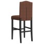 vidaXL Barstühle 2 Stk. Massivholz Gummibaum und Stoff vidaXL Barstühle 2 Stk. Massivholz Gummibaum und Stoff