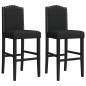 vidaXL Barstühle 2 Stk. Massivholz Gummibaum und Stoff vidaXL Barstühle 2 Stk. Massivholz Gummibaum und Stoff