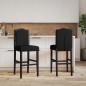 vidaXL Barstühle 2 Stk. Massivholz Gummibaum und Stoff vidaXL Barstühle 2 Stk. Massivholz Gummibaum und Stoff