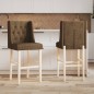 vidaXL Barstühle 2 Stk. Massivholz Gummibaum und Stoff vidaXL Barstühle 2 Stk. Massivholz Gummibaum und Stoff