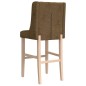 vidaXL Barstühle 2 Stk. Massivholz Gummibaum und Stoff vidaXL Barstühle 2 Stk. Massivholz Gummibaum und Stoff