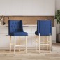 vidaXL Barstühle 2 Stk. Massivholz Gummibaum und Stoff vidaXL Barstühle 2 Stk. Massivholz Gummibaum und Stoff