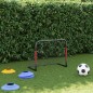vidaXL Fußballtor mit Netz Rot und Schwarz 90x48x71 cm Stahl vidaXL Fußballtor mit Netz Rot und Schwarz 90x48x71 cm Stahl