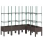 vidaXL Pflanzkübel mit Rankgitter Braun 160x120x142,5 cm PP vidaXL Pflanzkübel mit Rankgitter Braun 160x120x142,5 cm PP