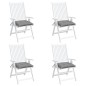 vidaXL Stuhlkissen 4 Stk. Grau 50x50x7 cm Oxford-Gewebe