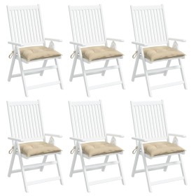 vidaXL Palettenkissen 6 Stk. Beige 50x50x7 cm Oxford-Gewebe