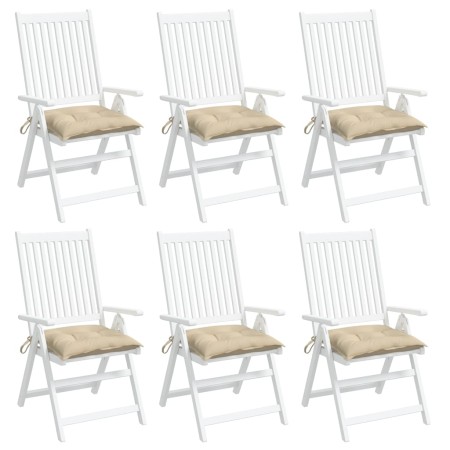 vidaXL Palettenkissen 6 Stk. Beige 50x50x7 cm Oxford-Gewebe