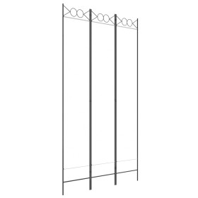 vidaXL 3-tlg. Paravent Weiß 120x220 cm Stoff