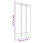 vidaXL 3-tlg. Paravent Weiß 120x220 cm Stoff vidaXL 3-tlg. Paravent Weiß 120x220 cm Stoff