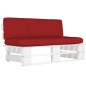 vidaXL Outdoor-Mittelsofa Paletten Kiefernholz Imprägniert Weiß vidaXL Outdoor-Mittelsofa Paletten Kiefernholz Imprägniert Weiß