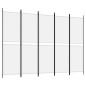 vidaXL 5-tlg. Paravent Weiß 250x180 cm Stoff vidaXL 5-tlg. Paravent Weiß 250x180 cm Stoff